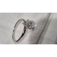 thumbnail image 2 of 2CT Moissanite Solitaire Princess Cut Diamond Wedding Ring for Women,Silver Ring, 2 of 3