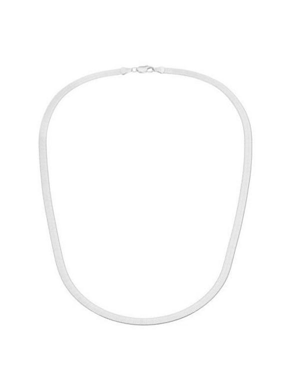 Herringbone Necklace White Gold