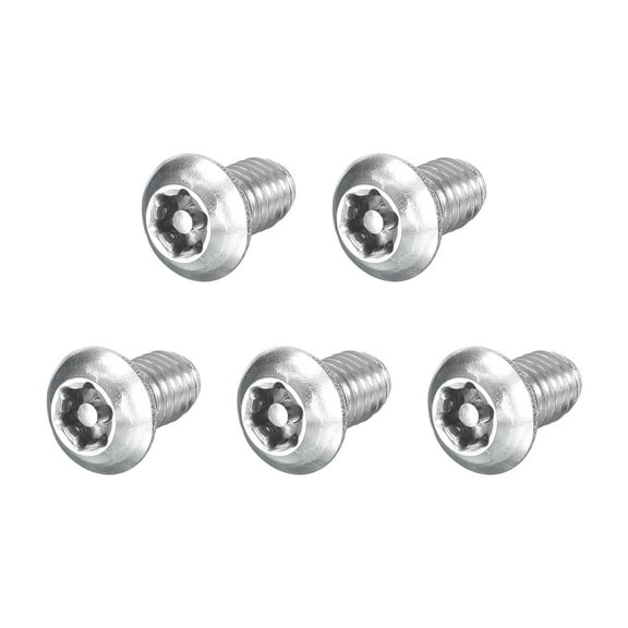 5Pack 5/16-18 x 1/2" Torx Security Machine Screws Bolt, Silver Tone