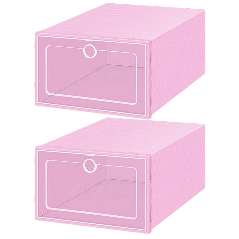 Travelwant Shoe Organizer Storage Boxes for Closet Clear Plastic