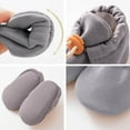 thumbnail image 4 of ZACPNCV Newborn Baby Cotton Booties Non-Slip Sole for Toddler Boys Girls Infant Winter Warm Fleece Cozy Socks Shoes Dark Gray, 4 of 7