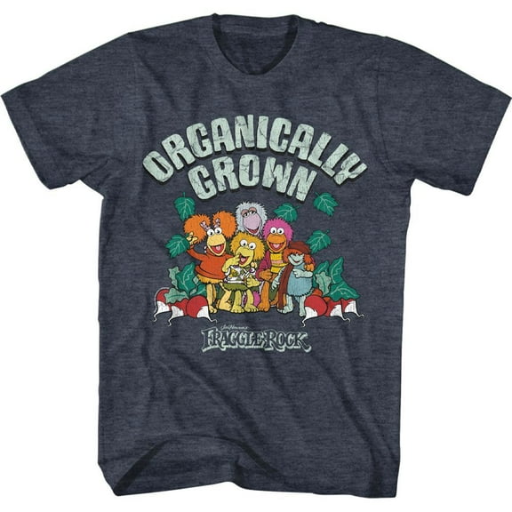 Fraggle Rock Organically Grown Navy Heather Adult T-Shirt