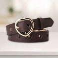 thumbnail image 3 of Ceinture en Cuir PU pour Femmes Pantalon Taille Réglable pour Fête Robe Marron, 3 of 9