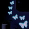 thumbnail image 3 of Glow in The Dark Butterfly Wall Decals，Glowing Luminous Butterfly Wall Stickers Blue Removable self-Adhesive Butterfly Decals for Girls Bedroom Kids Baby Nursery Living Room Decoration, 3 of 7