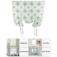 thumbnail image 6 of Sage Green Geometric Tie Up Curtains for Window, Thermal Insulated Balloon Shade Adjustable Rod Pocket Curtains Valance Panels for Kitchen Bathroom Cafe 42 x 45 Modernism Abstract, 6 of 6