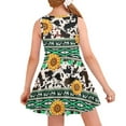thumbnail image 2 of CLOHOMIN Aztec Sleeveless Princess Dresses for Girls Corgi Dog Summer Beach Dress Cow Print Sunflowers A Line Skater Dress Fashion Party Dress Size 11-12, 2 of 6