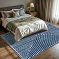 thumbnail image 6 of GLN Rugs Assos - Contemporary, Machine Washable Area Rug 4'x6' Turkish Blue Home Carpet, 6 of 7
