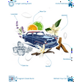 thumbnail image 2 of Vintage Car Air Fresheners Lavender Scent (Pack of 14), 2 of 4
