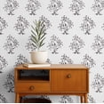 thumbnail image 2 of S4Sassy Peel And Stick Wall Covering, Motif Bouquet Print Removable Wall Wrap - White Mural For Vintage Farmhouse Decor, Bathroom, Laundry Room - Self-Adhesive Removable Wallpaper Vinyl (25"X 240"), 2 of 9