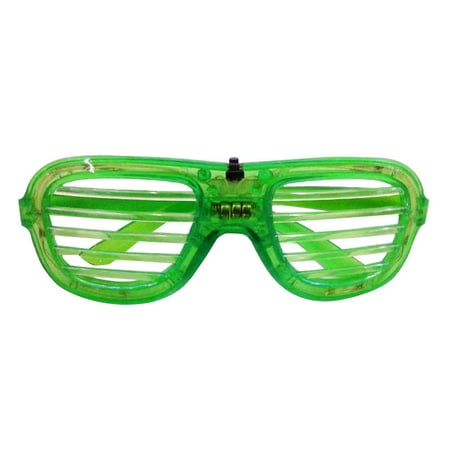 

Fuieoe Clearance Room Decor Flashing LED Multi Color Slotted Shutter Light Up Show Party Glasses