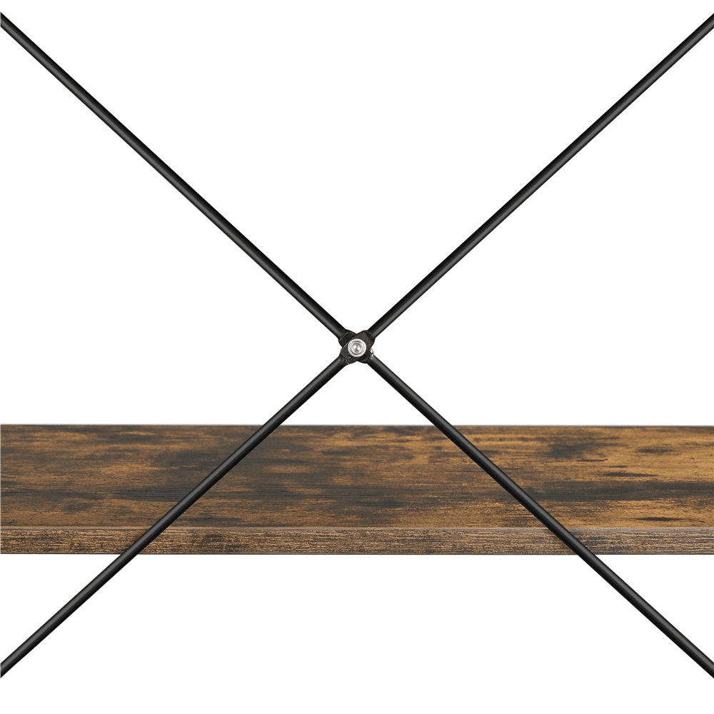 Renwick 50"H Metal Kitchen Baker's Rack with Side Hooks, Rustic Brown