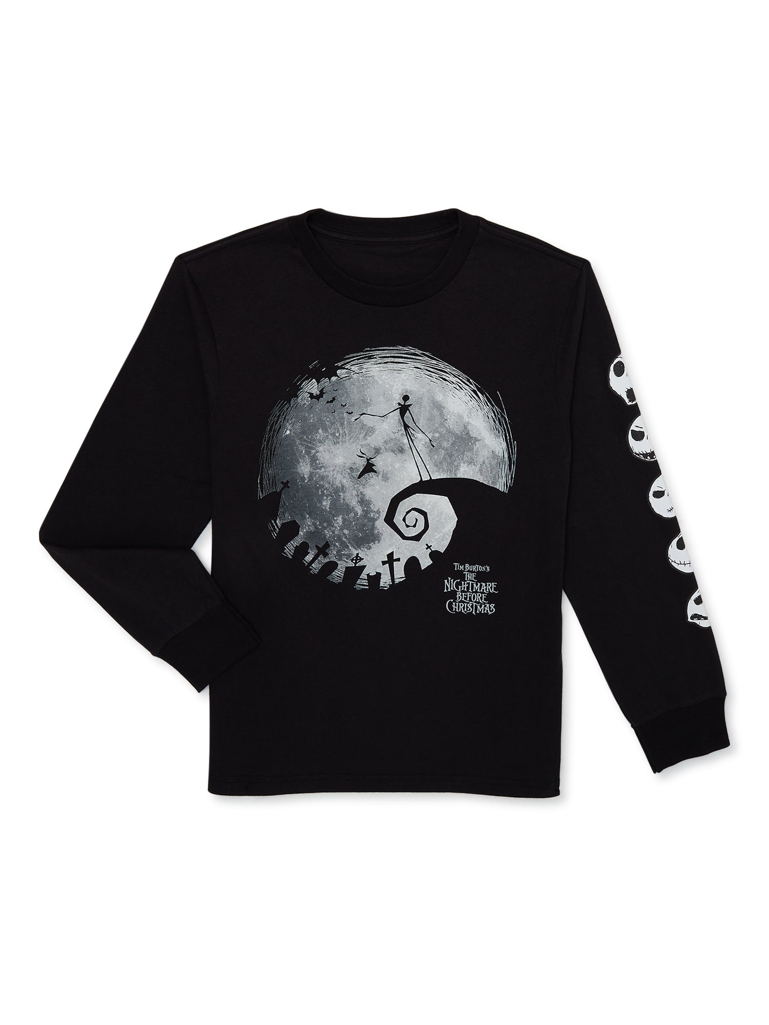 Nightmare Before Christmas Boys Long Sleeve Graphic Tee, Sizes 4-18