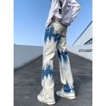 Streetwear Y2k Straight Baggy Jeans Pants Men Gradient Tiedye Wide leg