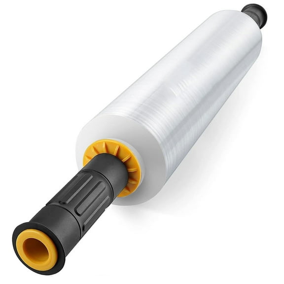 IZEYNO 15 Inch Clear Stretch Wrap Roll with Handles, 1000 Feet Heavy-Duty Shrink Wrap for Moving, Packing, and Pallet Wrapping