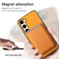 thumbnail image 5 of Allytech 2 in 1 Detachable Wallet Case for Samsung Galaxy S23, [Thin & Light] [Compatible with MagSafe] Luxury PU Leather Card Holder Soft Bumper Shockproof Anti-Scratch Magnetic Case, Yellow, 5 of 11