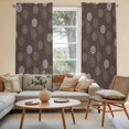 thumbnail image 2 of Brown Daisy Kitchen Curtain for Berdoom Living Room Cafe 72 Inch Length, Modern Farmhouse Chrysanthemum Floral Tiers Curtains Light Filtering Drapes Rod Pocket Window Treatment 2 Panels 52"Wx72"L, 2 of 8