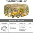thumbnail image 3 of Retro Sunflowers Tablecloth Butterfly Round Table Cover Washable Table Cloth for Home Party Picnic Decorations, 3 of 5