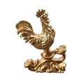 thumbnail image 3 of Figura de pollo, decoración del hogar, artesanía, adorno de mesa de la suerte, escultura de gallo para Oro, 3 of 9