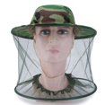 thumbnail image 4 of Paquete de 2 camuflaje apicultura apicultor repelente de mosquitos abeja insecto mosca máscara gorra sombrero con red para la cabeza equipo de protección facial, 4 of 5