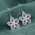 thumbnail image 1 of Pendientes de plata de ley 925 con flores para mujer, exquisitos accesorios de joyería para novia, regalo de moda para boda, 1 of 2