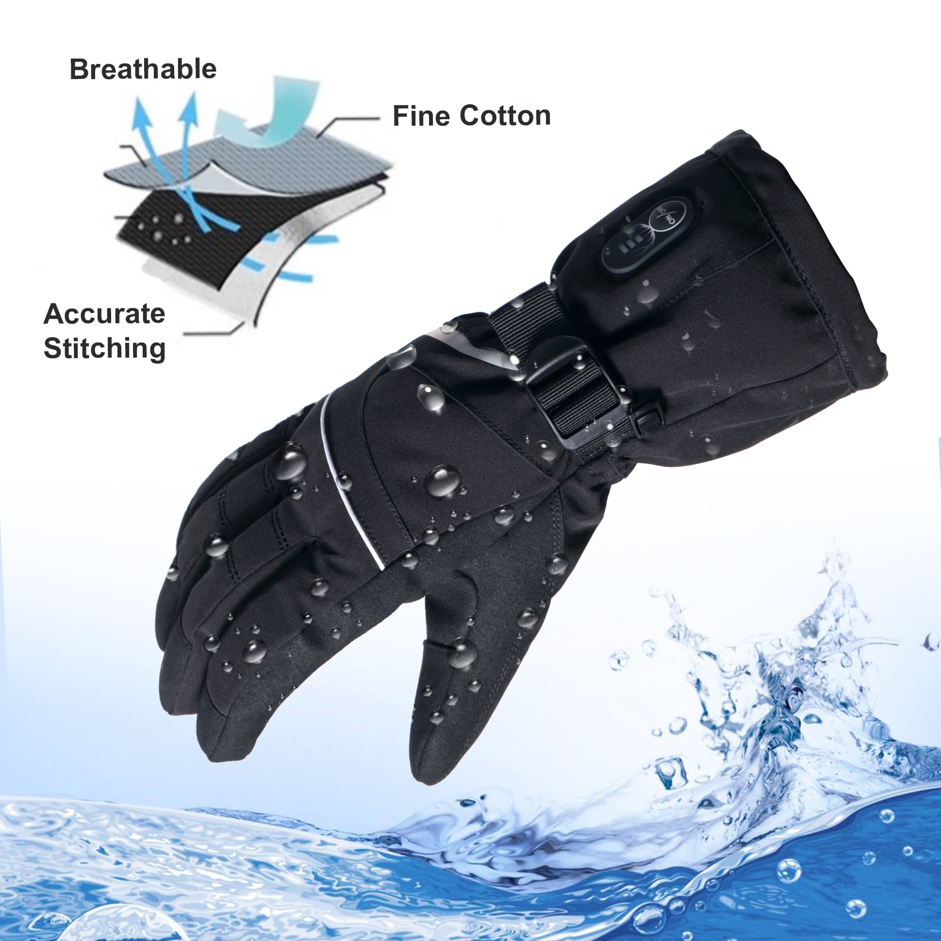 SAVIOR HEAT Heated Gloves for Men Women, Rechargeable Electric Heated Gloves, Heated Skiing Gloves and Snowboarding Gloves