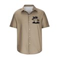thumbnail image 4 of Mefallenssiah Mode Hommes Confortable Impression Manches Courtes Col Chemise Chemisier, 4 of 4