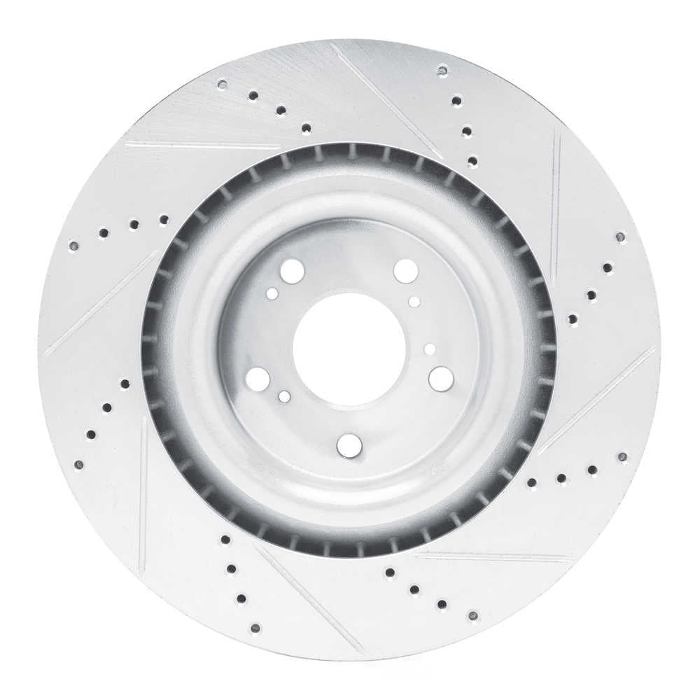 Dynamic Friction Company 631-58039L DFC Brake Rotor - Drilled And Slotted - Silver