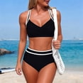 thumbnail image 5 of Womens Bikini Swimsuits, 2 Piece Bathing Suits for Women, Bathing Suit for Women 2 Piece, Swimsuit Bikini, Women's High Waisted Two Piece Swimsuits Bikini Sets As Bathing Suits, Black L, 5 of 5