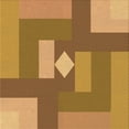 thumbnail image 1 of Ahgly Company Machine Washable Indoor Square Transitional Yellow Area Rugs, 6' Square, 1 of 7