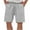 Gray, variant on Erwazi Mens Cotton Linen Shorts Casual Drawstring Bermuda Shorts Stretch Summer Beach Wear