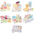 thumbnail image 3 of White Juego de comida para juego de imitación para niños pequeños, juego de cocina de madera, accesorios de cocina de juguete, 3 of 5