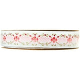 Offray Ribbon, White 5/8 inch Rose Jacquard Ribbon, 9 feet - Walmart.com