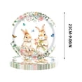 thumbnail image 2 of 20pcs Easter Theme Disposable Party Tableware Set - Spring Flower Bunny Design Plates & Utensils For Holiday Gatherings, Durable Party Supplies, Perfect Easter & Year of The Horse Celebration, A, 2 of 5