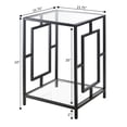 thumbnail image 5 of Convenience Concepts Town Square Black Metal End Table with Glass Shelf and Top, 5 of 6