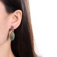 thumbnail image 2 of Chrome Diopside Gold-Plated Dangling Earrings, 2 of 10