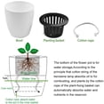 thumbnail image 3 of 6 Pack Self Watering Pots for Indoor Plants 4.7 Inch Self Watering Flower Pot with Cotton Rope Decorative Plastic Plante, 3 of 6
