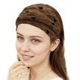 thumbnail image 4 of Unique Bargains 1 Pc Headband Polka Dot Lace Wide Hairband for Women Khaki, 4 of 5