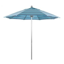 California Umbrella Venture 9' Silver Market Umbrella in Dolce Oasis