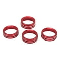 thumbnail image 2 of AC Button Ring, Protective Dustproof 4pcs Fashion Center Console Knob Cover  For Car Red, 2 of 8