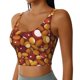 thumbnail image 2 of Fotbe Almond Nuts Sujetador Deportivo Largo sin Aros para Mujer con Almohadillas y Soporte Medio, Transpirable y Absorbente, Camiseta Tipo Chaleco o Tank Top-Large, 2 of 8