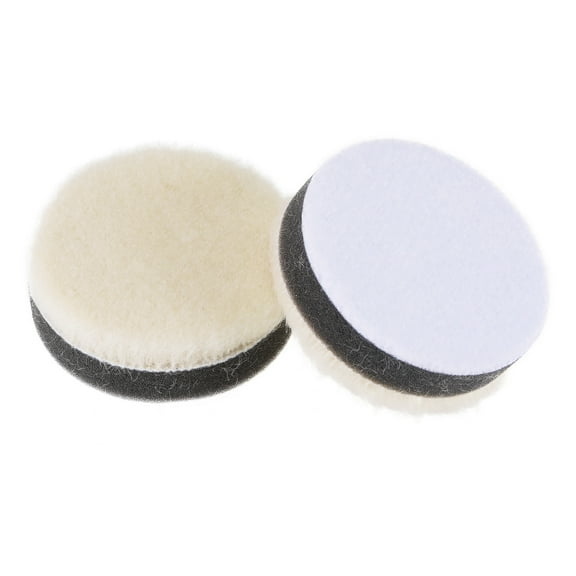 Unique Bargains Wool Felt Sponge Polishing Pad Hook and Loop Buffing Wheel 2 Pcs 2"