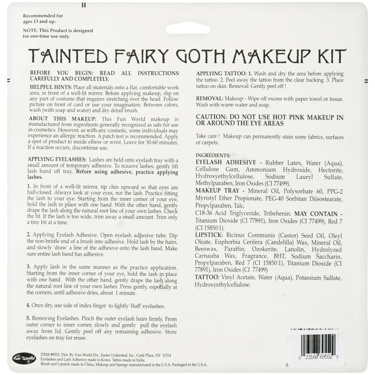  Fun World Gothic Count Makeup Kit : Toys & Games