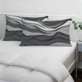 thumbnail image 5 of Black Grey Ombre Pillow Covers 20x30 Inch Queen Size, Abstract Grey Wave Texture Gradient Decorative Pillowcase with Zipper, Microfiber Breathable Pillowcases for Sofa Bed Living Room, 5 of 9