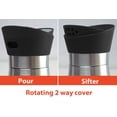 thumbnail image 3 of Stainless Steel Salt & Pepper Shakers Glass Bottom Rotating Cover Spice Sugar, 3 of 4