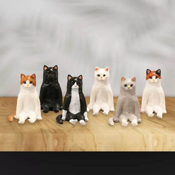 6 Pcs Japan Cat Ornaments For Personality Accessories Birthday