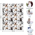 thumbnail image 4 of French Bulldog Footprint Blanket,Comfortable Soft Flannel Throw Blanket,All Season,Warm Lightweight Blankets for Sofa Bed Couch Living Room Chair,30"x40"(80x100cm), 4 of 4