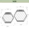 thumbnail image 6 of Grand Patio Outdoor Leiden Steel LED Solar Hexagon Wall Sconce Planter, Cement Grey, S-Linear, 6 of 6