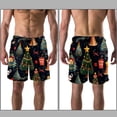 thumbnail image 3 of luoweisi Men's Beach Shorts Quick Dry Swim Trunks with Mesh Lining Christmas Tree L, 3 of 5