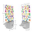 thumbnail image 7 of HemaKayy 2 Pack Plug-in LED Night Light with Light Sensor, Warm White, Dusk to Dawn Sensor Flat Nightlight for Bathroom, Hallway, Bedroom, Living Room - Animal Foot Paws, 7 of 7