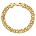 thumbnail image 4 of Primal Gold 14 Karat Yellow Gold 8 Inch 7.5mm Solid Double Link Charm Bracelet, 4 of 4